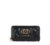 Love Moschino Embossed Q Geldbörse schwarz, Lederimitat, Damen