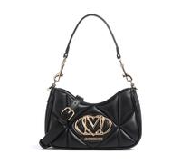 Love Moschino Embossed Q Schultertasche schwarz, Lederimitat, Damen