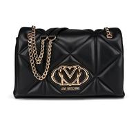 Love Moschino Embossed Q Schultertasche schwarz, Lederimitat, Damen
