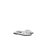 Love Moschino JA28092G1MIF0902, Damen-Sandalen, Silber, 38 EU, silber/schwarz, 38 EU