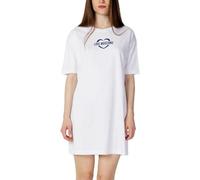 Love Moschino Women's Short-Sleeved T-Shape Comfort fit Dress, Optical White, 40