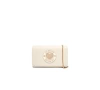 Love Moschino Tasche Clutch Umhängetasche Logo Emaille Elfenbein