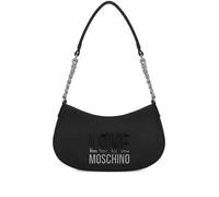 Love Moschino Tasche hobo bag schwarz emailliertes Logo Schriftzug, Schwarz