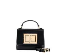 Love Moschino Tasche Mini Bag Schultergurt schwarz Applikation Clip