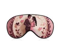 Love Paper Cut Augenmaske, Seitenschlafmaske, leichte Augenbinde, Schlafmaske, Nasenpolster und Gummiband für Kinder, Frauen und Männer