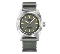 LOve Peace San Martin SN029GC Flieger Herrenuhr Vintage Military YN55 Automatik Nylonarmband Armbanduhren (Gray)