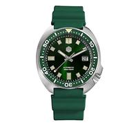 LOve Peace San Martin Tuna 6105 Luxury Diving NH35 Herrenuhren Automatik Mechanisches Saphirglas Armband 20 Bar Leuchtuhr (Rubber Green)