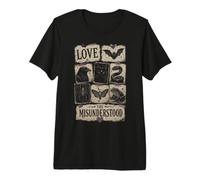 Love The Misunderstood Schlange Spinne Motte Frosch Fledermaus Rabe Katze Premium T-Shirt