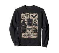 Love The Misunderstood Schlange Spinne Motte Frosch Fledermaus Rabe Katze Sweatshirt