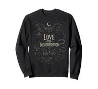 Love The Misunderstood Schlange Spinne Motte Frosch Fledermaus Rabe Katze Sweatshirt