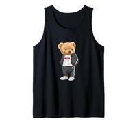 Love Yourself, Enjoy Wear Cool Illustration Teddy Bear Style Tank Top