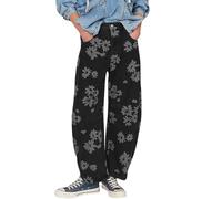 loveimgs Damen Boyfriend Women Wide Leg Denim Baggy Jeans
