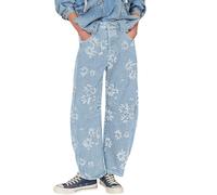 loveimgs Damen Boyfriend Women Wide Leg Denim Baggy Jeans