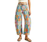 loveimgs Damen Boyfriend Women Wide Leg Denim Jeans