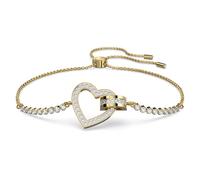 Swarovski Lovely Armreif, Weißes, Vergoldetes Damenarmband mit strahlenden Swarovski Kristallen
