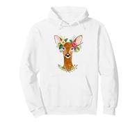 Lovely Doe Boho Natur Floral Art Hirsch Kunstwerk Pullover Hoodie