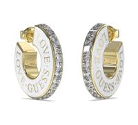 Lovely gold-plated earrings with zircons Love Guess JUBE04083JWYGWHT/U