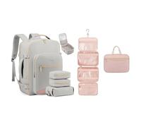 LOVEVOOK Handgepäck Rucksack Flugzeug, 40L Groß Reiserucksack Damen, Kulturtasche Damen wasserdichte Kulturbeutel zum Aufhängen Faltbare Waschtasche Groß mit 360° Drehbare Haken