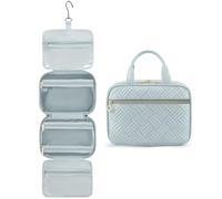 LOVEVOOK Kulturbeutel zum Aufhängen, Wasserdicht Kulturtasche Damen Faltbare Waschtasche Kosmetiktasche Toiletry Bag Toiletttasche Beauty Case Groß mit 360°Drehbare Haken für Reise