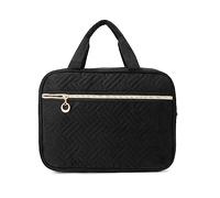 LOVEVOOK Kulturtasche Damen Gross, wasserdichte Kulturbeutel zum Aufhängen, Faltbare Waschtasche Kosmetiktasche Groß mit 360°Drehbare Haken, Waschbeutel Makeup Bag Cosmetic Bag für Damen, Schwarz