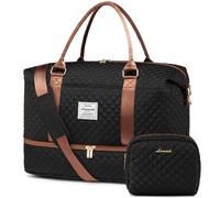 LOVEVOOK Reisetasche Damen Sporttasche Groß mit Schuhfach & Nassfach Weekender Travel Duffle Bag mit Kosmetiktasche Kliniktasche Geburt Mama Set Wasserdicht Handgepäck Tasche für Flugzeug Reise Gym