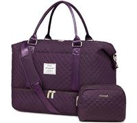 LOVEVOOK Reisetasche Handgepäck Tasche für Flugzeug Carry on Luggage Cabin Bag mit Schuhfach & Nassfach Weekender Travel Duffle Bag mit Kulturbeutel Sporttasche Saunatasche Strandtasche Wickeltasche