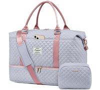 LOVEVOOK Reisetasche Sporttasche Damen Groß Weekender Travel Duffle Bag mit Kosmetiktasche Handgepäck Tasche mit Schuhfach Kliniktasche Geburt Wasserdicht Krankenhaustasche für Flugzeug Reise Gym