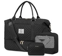 LOVEVOOK Reisetasche Sporttasche Damen Groß Weekender Travel Duffle Bag mit Kosmetiktasche Handgepäck Tasche mit Schuhfach Kliniktasche Geburt Mama Set Wasserdicht für Flugzeug Reise Sport Holiday