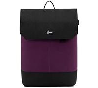 LOVEVOOK Rucksack Damen, 15,6 Zoll Laptop Schulrucksack Mädchen Teenager mit USB Ladeanschluss & Laptopfach, Wasserdichter Schultasche Elegant für Schule Uni Reise Arbeit, Lila Schwarz