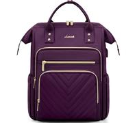 LOVEVOOK Rucksack Damen, 15,6 Zoll Laptop Schulrucksack Teenager Mädchen Wasserdicht, Elegant Reiserucksack Tagesrucksäcke Arbeitstasche, Backpack Women für Reise Uni Büro, Violett