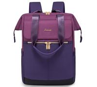 LOVEVOOK Rucksack Damen Lila, Arbeitsrucksack Cityrucksack Modern, Schultasche Backpack Women Elegant Tagesrucksäcke Handtasche 2 in 1, 15,6 Zoll Arbeitstasche für Uni, Büro und Arbeit, Violett & Blau