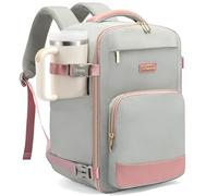 LOVEVOOK Ryanair Handgepäck 40x30x20, 24L Reiserucksack Damen | Handgepäck Rucksack Ryanair Damen, Reiserucksack Cabin Bag für Eurowings, Wizz Air, Urlaub Must Haves - Grau Rosé