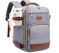 LOVEVOOK Ryanair Handgepäck 40x30x20, 24L Reiserucksack Damen, Handgepäck Rucksack Ryanair, Rucksack Damen, Reiserucksack Cabin Bag, Eurowings, Wizz Air, Urlaub Must Haves - Grau Kastanienbraun