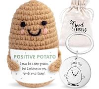 LOViLEE Positive Kartoffel Pete im Geschenkset - Positive Potato inkl. Geschenkbeutel und Pocket Hug - Glücksbringer Prüfung, Du schaffst das Geschenk, Mutmacher Geschenk, Gute Besserung