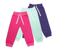 Lovjoy Kinder Jogger Trainingshose für Mädchen - Set mit 3 oder 5 Farben - 1-4 Jahre - weiche Baumwollhose - elastische Taille & verstellbare Kordelzüge
