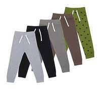 Lovjoy Kinder Jogger Trainingshose - Set mit 3 oder 5 Farben - 1-4 Jahre - weiche Baumwollhose - elastische Taille & verstellbare Kordelzüge