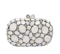 LOVSSU Damen Clutch mit Steinen, Minaudiere, for Partys, Abendessen, Strass, Handtaschen, Kristall, Abendtaschen und Clutches(Black)