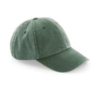 Beechfield Kappe Vintage flach geschnitten 6-Panel-Design Flaschengrün