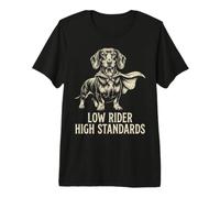 Low Rider Lustiger Dackel Wiener Hundeumhang Premium T-Shirt
