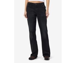 Low-rise-Jeans NOISY MAY "NMNILA LW WIDE JEANS AZ423BL NOOS", Damen, Gr. 28, Länge 30, schwarz (schwarz denim), Denim/Jeans, Obermaterial: 99% Baumwolle, 1% Elasthan, unifarben, gerade, Jeans (3139331
