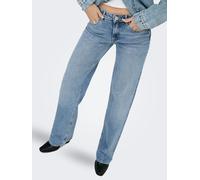 Low-rise-Jeans ONLY "ONLJUICY LW WIDE LEG DNM REA365 NOOS", Damen, Gr. 28, Länge 32, blau (light blau denim), Denim/Jeans, Obermaterial: 99% Baumwolle, 1% Elasthan, unifarben, lang, Jeans, Baumwollmis