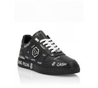 Sneaker PHILIPP PLEIN "Low-Top-Sneaker", Herren, Gr. 45, Normalschaft, schwarz-weiß (0202, schwarz, schwarz), Schuhe Sneaker (79980410-45) 0202, schwarz, schwarz