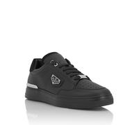 Sneaker PHILIPP PLEIN "Lo-Top Turnschuhe", Damen, Gr. 41, Normalschaft, 0202, schwarz, schwarz, Schuhe Sneaker (65269642-41) 0202, schwarz, schwarz