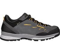 Lowa Wanderschuhe Delago Low GTX (Trekking, Spaltleder, wasserdicht) asphalt/mango Herren, Größe Euro (US) 42,5 (9,5)