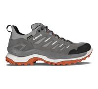 Lowa Wanderschuhe Innovo Low GTX (All-Terrain, Veloursleder/Textil, wasserdicht) grau/feuerrot Herren, Größe Euro (US) 42 (9)