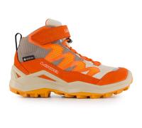Lowa Wanderschuhe Maddox Pro Mid GTX Velcro Junior (Textil/Veloursleder, Klettverschluss, wasserdicht) wüstenbeige/feuerrot Kinder, Größe Euro (US) 38 (6)