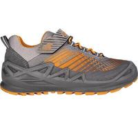 Lowa Wanderschuhe Merger GTX Junior Velcro (Multifunktion, wasserdicht, Klettverschluss) graphitgrau/mango Kinder, Größe Euro (US) 40 (7,5)