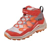Lowa Wanderschuhe Maddox Pro Mid GTX Velcro Junior (Textil/Veloursleder, Klettverschluss, wasserdicht) wüstenbeige/feuerrot Kinder, Größe Euro (US) 30 (13)