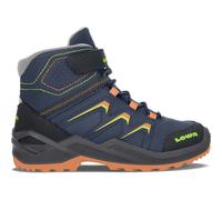 LOWA Maddox Warm GTX Mid 36-40 Blau - Gore-Tex Wasserdichter gefütterter Kinder Gore-Tex Winterstiefel, Größe EU 36 -
