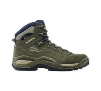 Wanderschuh LOWA "RENEGADE EVO GTX MID", Herren, Gr. 47, oliv, navy, Leder, Schuhe Wanderschuh, wasserdicht, winddicht,atmungsaktiv dank GORE-TEX Membrane (68428867-47) oliv, navy